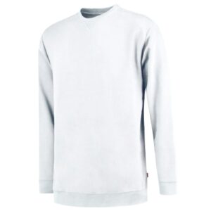 Bluza unisex biała z haftem Sweater Washable 60 °C - T43