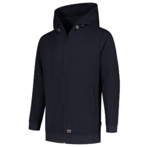 Bluza unisex granatowa z haftem Hooded Sweat Jacket Washable 60°C - T44