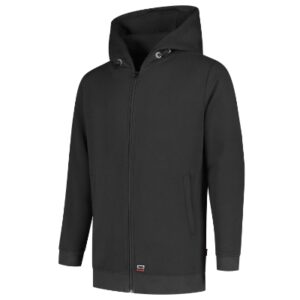 Bluza unisex ciemnoszary z haftem Hooded Sweat Jacket Washable 60°C - T44