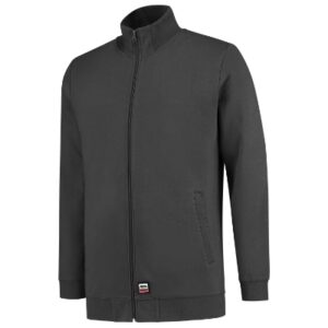 Bluza unisex ciemnoszary z haftem Sweat Jacket Washable 60 °C - T45