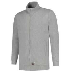 Bluza unisex grey melange z haftem Sweat Jacket Washable 60 °C - T45
