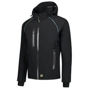 Kurtka unisex czarna z haftem Tech Shell - T54