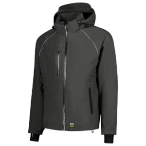 Kurtka unisex ciemnoszary z haftem Tech Shell - T54