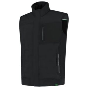 Kamizelka unisex czarna z haftem Puffer Bodywarmer Rewear - T55