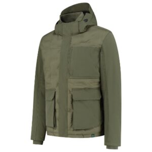 Kurtka unisex army z haftem Puffer Jacket Rewear - T56