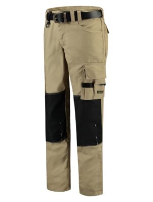 Spodnie robocze unisex khaki z haftem Cordura Canvas Work Pants - T61