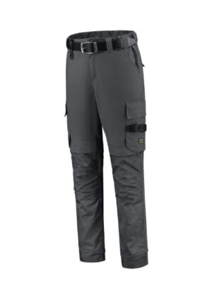 Spodnie robocze unisex ciemnoszary z haftem Work Pants Twill Cordura Stretch - T62