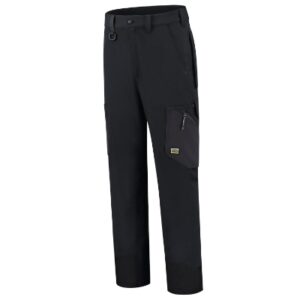 Spodnie robocze unisex czarny z haftem Work Trousers 4-way Stretch - T77