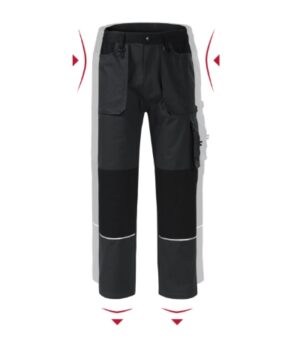 Spodnie robocze męskie ebony gray z haftem Woody - W01