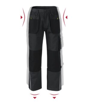 Spodnie robocze męskie ebony gray z haftem Ranger - W03