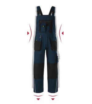 Spodnie robocze ogrodniczki męskie granatowy z nadrukiem Ranger - W04