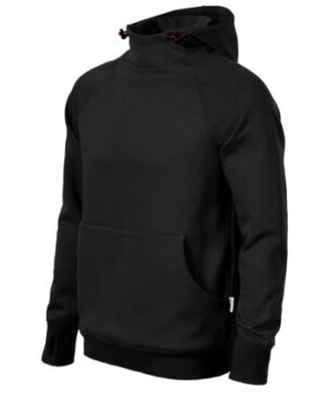 Bluza męska czarna z haftem Vertex Hoodie - W43