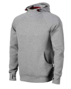 Bluza męska ciemnoszary melanż z haftem Vertex Hoodie - W43